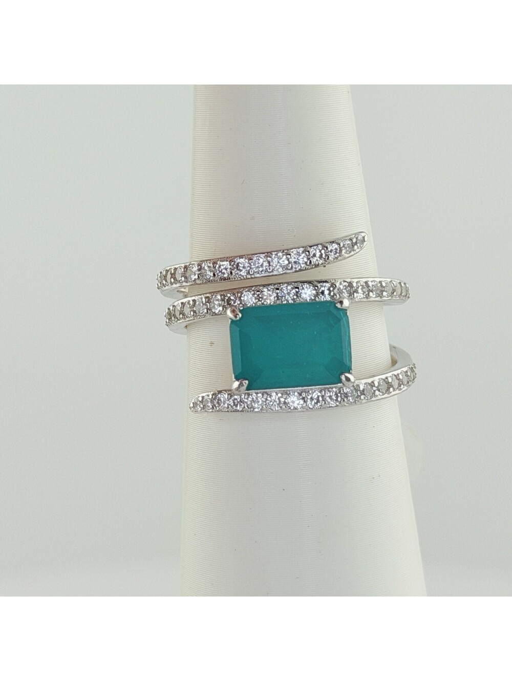 Bomb Party Sz 8 Ring "Whimsical Wonders" Paraiba Tourmaline +Quartz .925 Silver